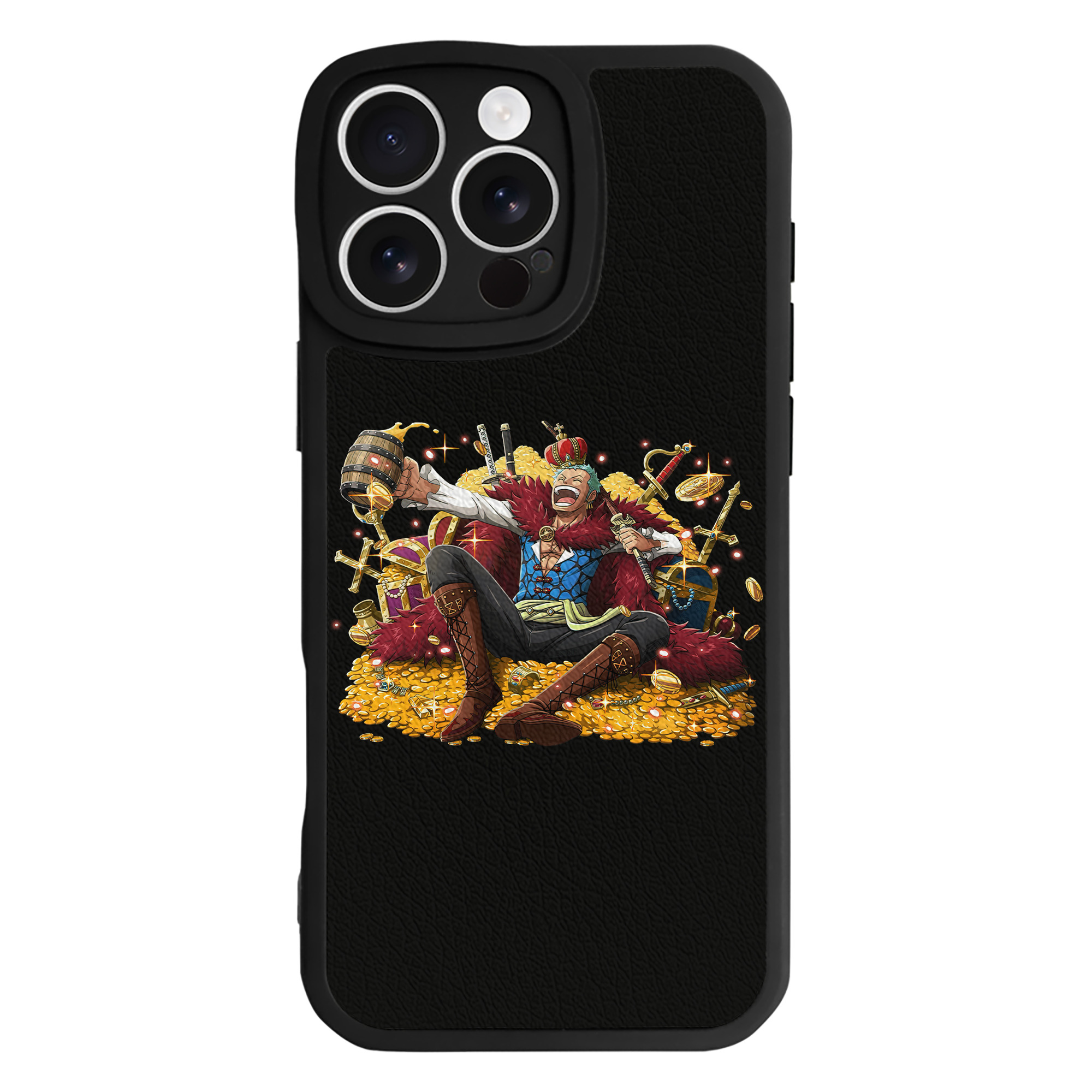（画像用） ワンピース ロロノア・ゾロ ONE PIECE Roronoa Zoro 【iPhone 16シリーズ対応】シリコンスマホケース（レザー調） 材質：シリコン